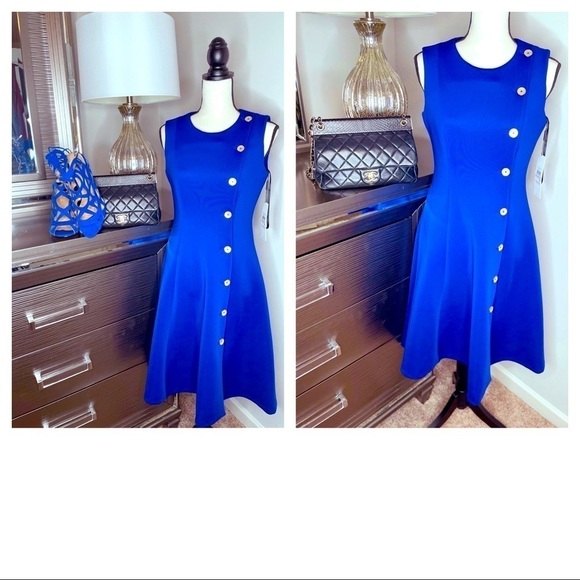𝅺OFFICE or Cocktail Party Ready! A Line Calvin Klein Dress Sz 6 - Picture 1 of 11